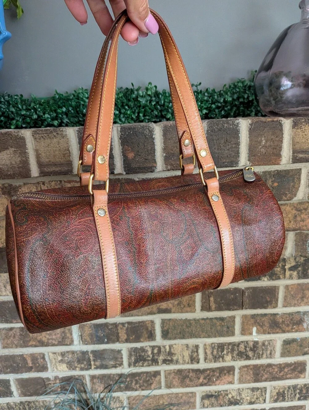 Etro Small Paisley Barrel Bag Vintage